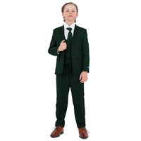 Perry Ellis Boy's 5pc Solid Suit - Bundle Bus