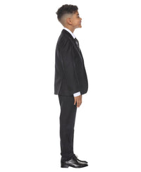 Perry Ellis Boy's 5pc Windowpane Suit - Bundle Bus
