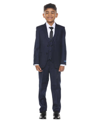 Perry Ellis Boy's 5pc Windowpane Suit - Bundle Bus