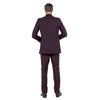 Plum Men's 2pc Suit Slim - Fit w/ Pick Stitch - Bundle Bus