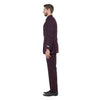 Plum Men's 2pc Suit Slim - Fit w/ Pick Stitch - Bundle Bus