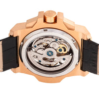 Reign Commodus Automatic Leather - Band Skeleton Watch - Bundle Bus