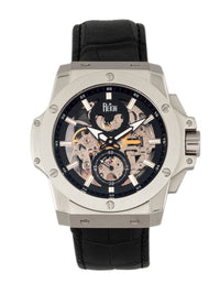 Reign Commodus Automatic Leather - Band Skeleton Watch - Bundle Bus