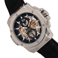 Reign Commodus Automatic Leather - Band Skeleton Watch - Bundle Bus
