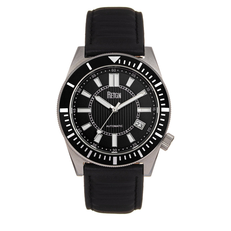 Reign Francis Automatic Leather - Band Watch with Date - Bundle Bus