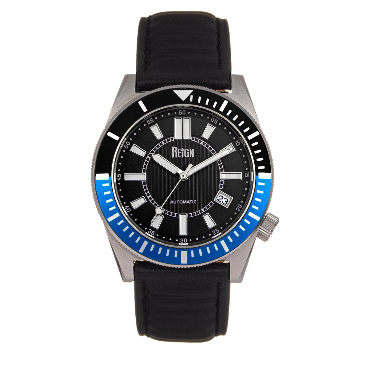 Reign Francis Automatic Leather - Band Watch with Date - Bundle Bus