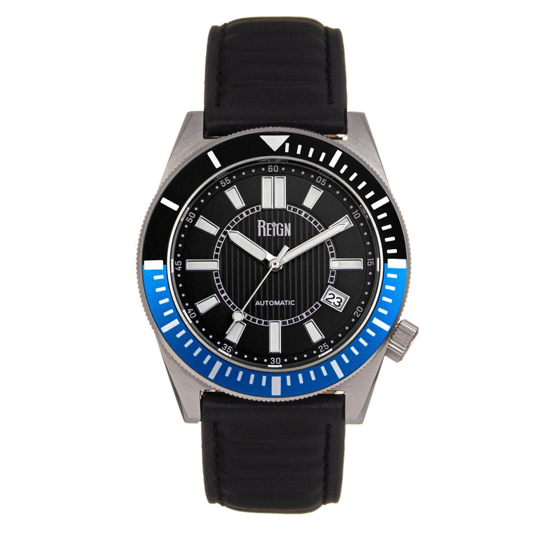 Reign Francis Automatic Leather - Band Watch with Date - Bundle Bus