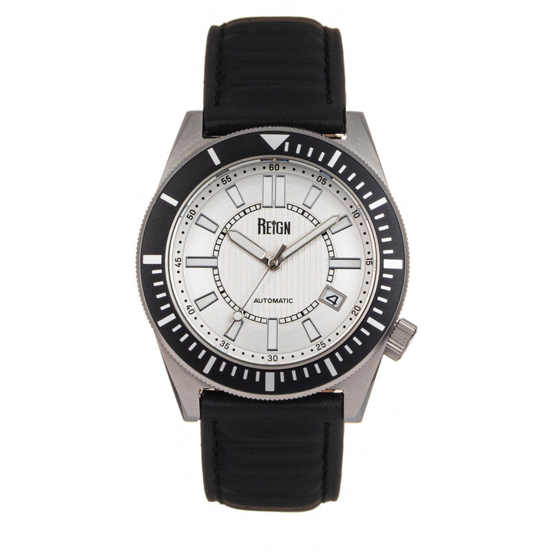 Reign Francis Automatic Leather - Band Watch with Date - Bundle Bus