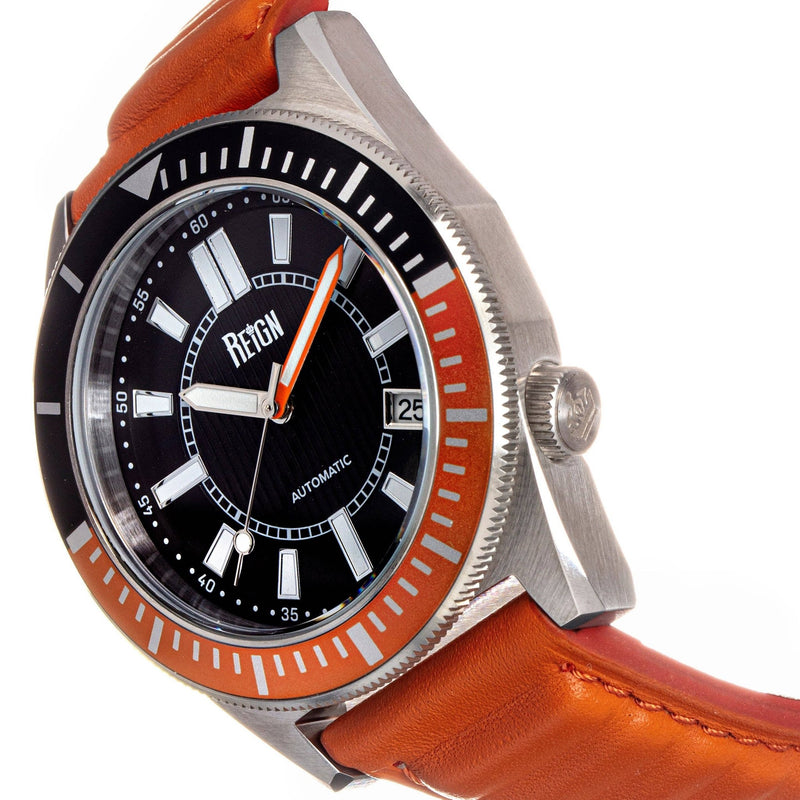 Reign Francis Automatic Leather - Band Watch with Date - Bundle Bus