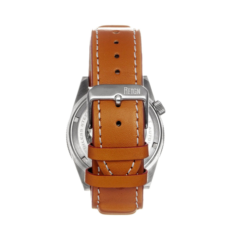 Reign Francis Automatic Leather - Band Watch with Date - Bundle Bus