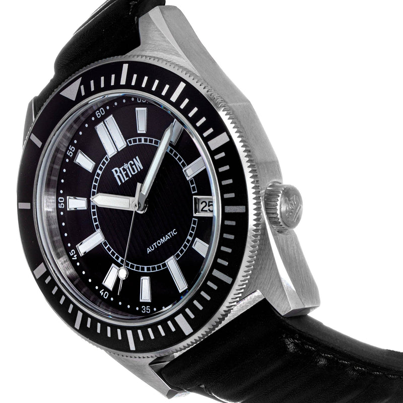 Reign Francis Automatic Leather - Band Watch with Date - Bundle Bus