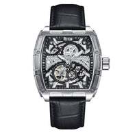 Reign Olympia Automatic Semi - Skeleton Leather - Band Watch - Bundle Bus