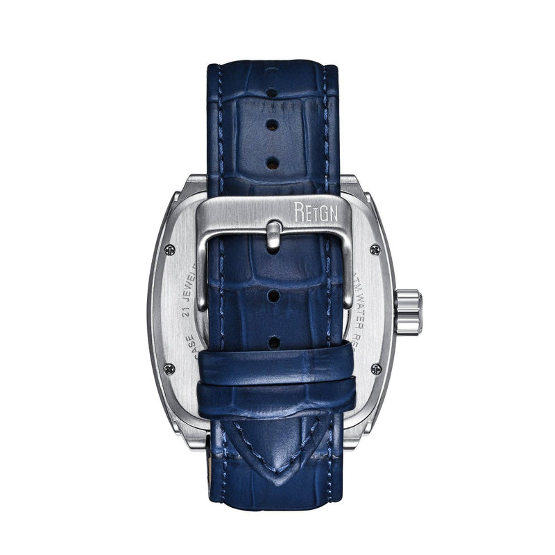 Reign Olympia Automatic Semi - Skeleton Leather - Band Watch - Bundle Bus