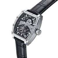 Reign Olympia Automatic Semi - Skeleton Leather - Band Watch - Bundle Bus