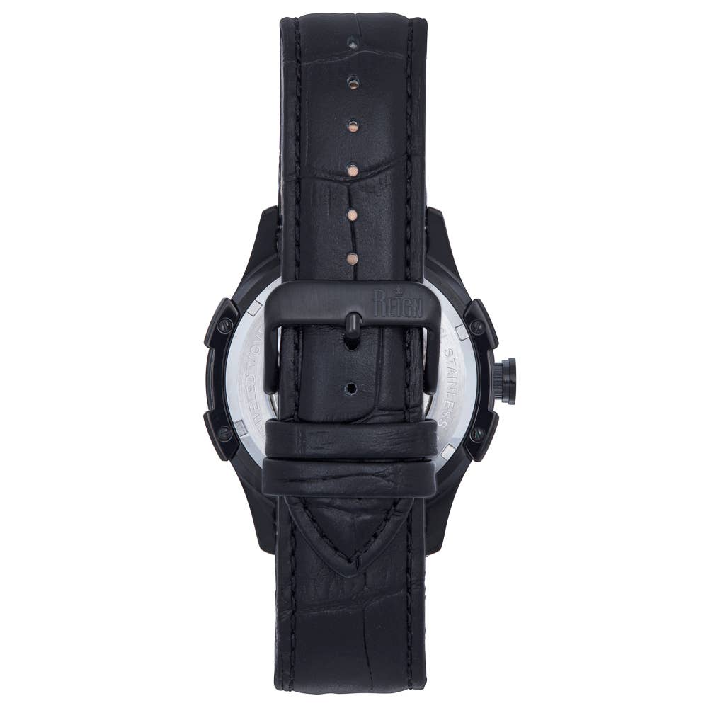 Reign Solstice Automatic Leather - Band Skeleton Watch - Bundle Bus