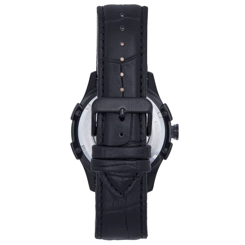 Reign Solstice Automatic Leather - Band Skeleton Watch - Bundle Bus