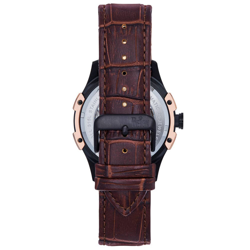 Reign Solstice Automatic Leather - Band Skeleton Watch - Bundle Bus