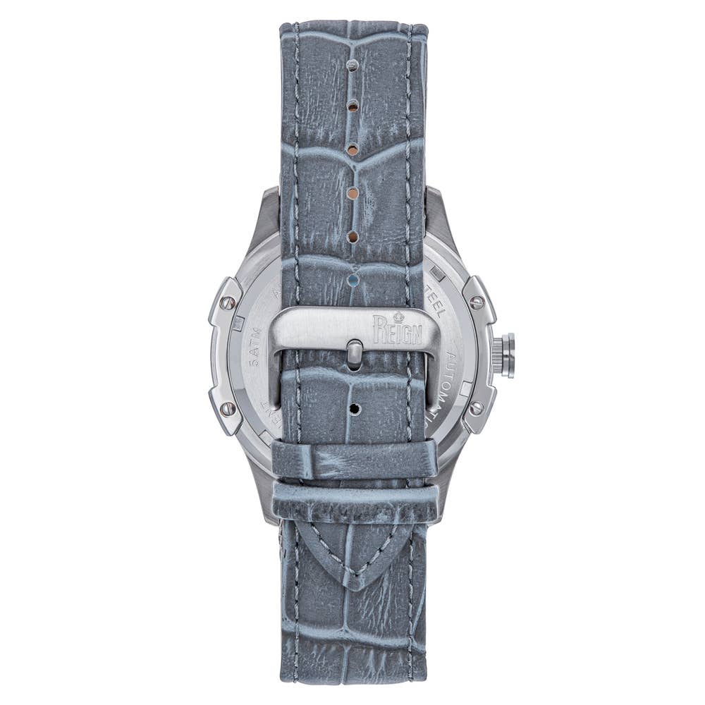 Reign Solstice Automatic Leather - Band Skeleton Watch - Bundle Bus