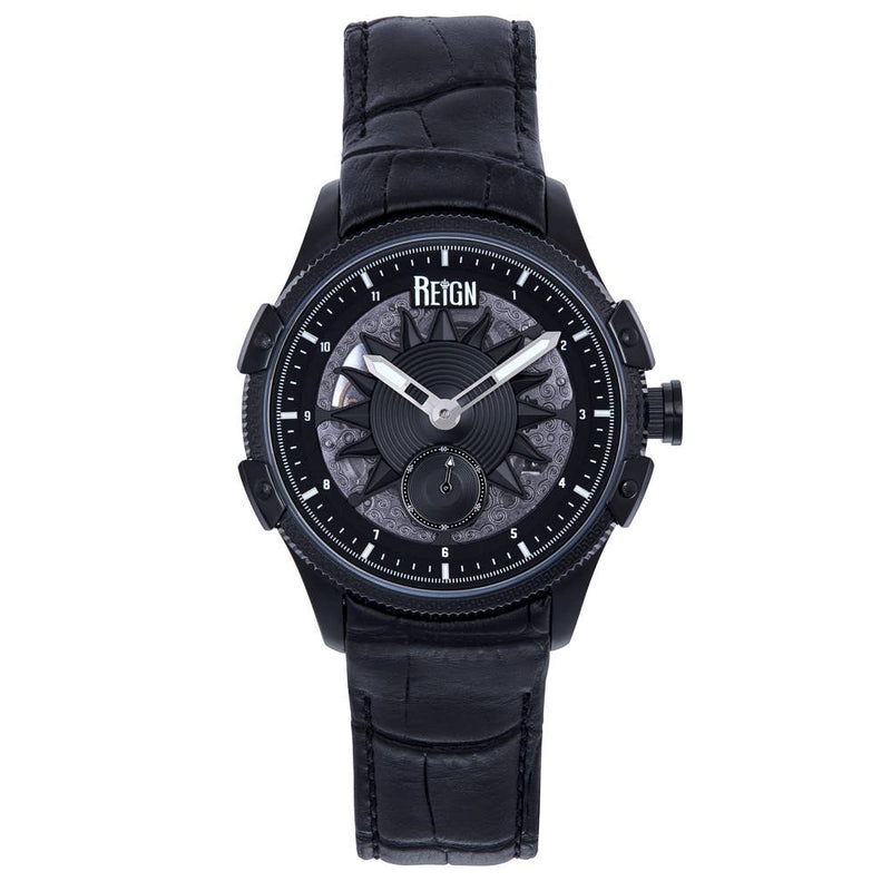 Reign Solstice Automatic Leather - Band Skeleton Watch - Bundle Bus