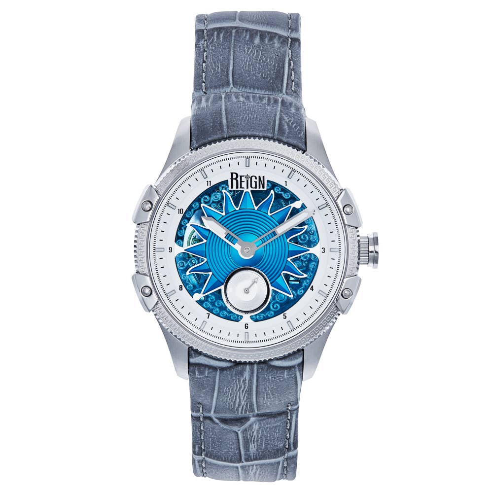 Reign Solstice Automatic Leather - Band Skeleton Watch - Bundle Bus