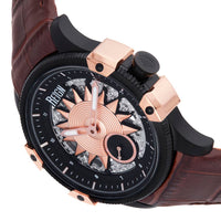 Reign Solstice Automatic Leather - Band Skeleton Watch - Bundle Bus