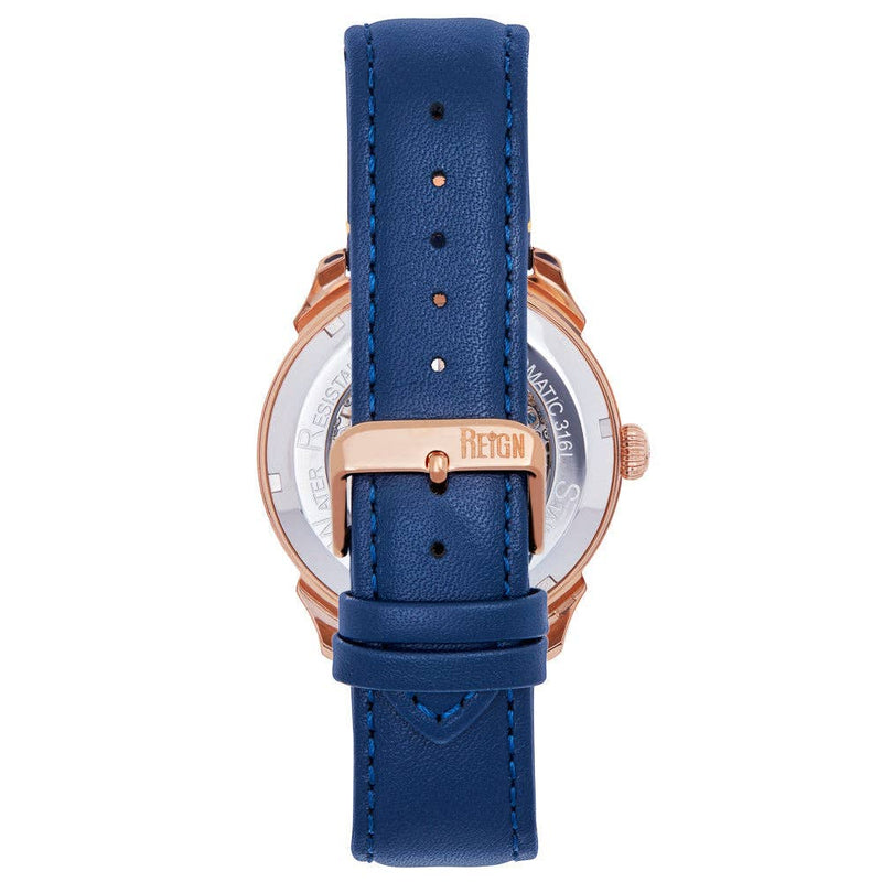 Reign Weston Automatic Leather - Band Skeleton Watch - Bundle Bus