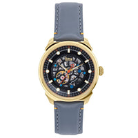 Reign Weston Automatic Leather - Band Skeleton Watch - Bundle Bus