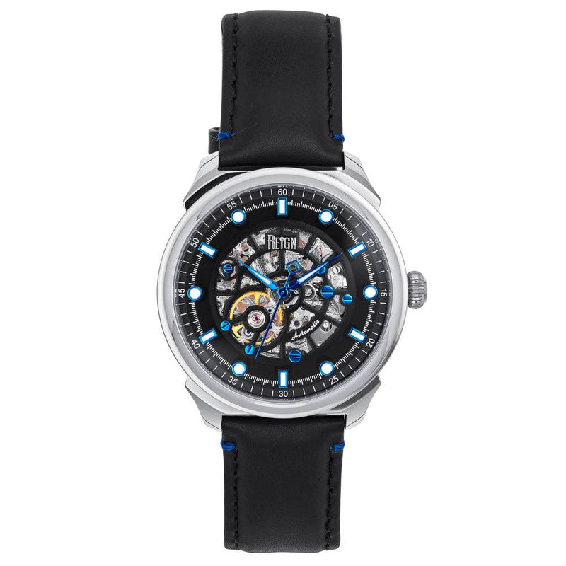 Reign Weston Automatic Leather - Band Skeleton Watch - Bundle Bus