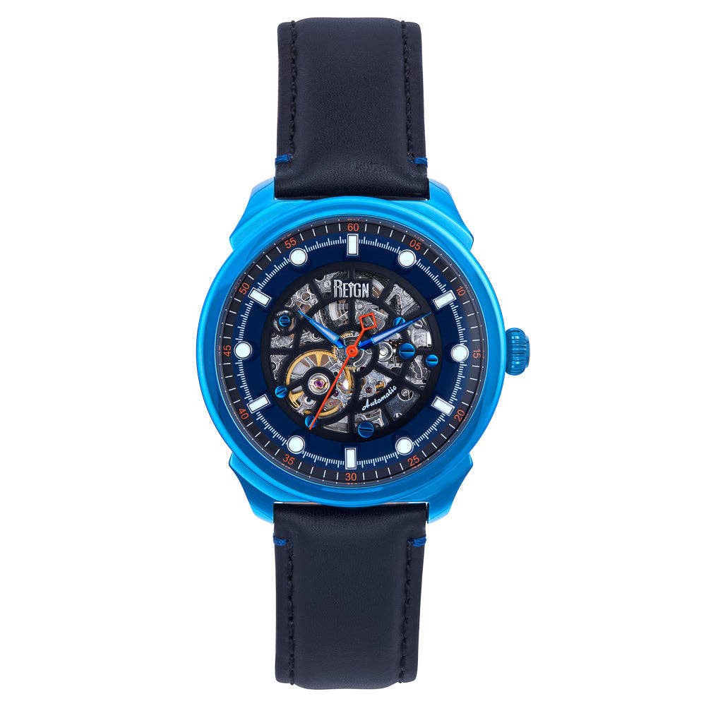 Reign Weston Automatic Leather - Band Skeleton Watch - Bundle Bus