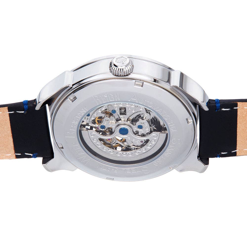 Reign Weston Automatic Leather - Band Skeleton Watch - Bundle Bus