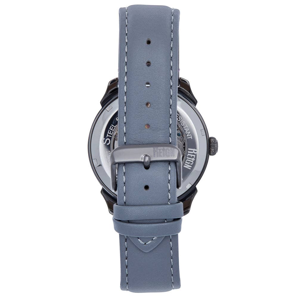 Reign Weston Automatic Leather - Band Skeleton Watch - Bundle Bus