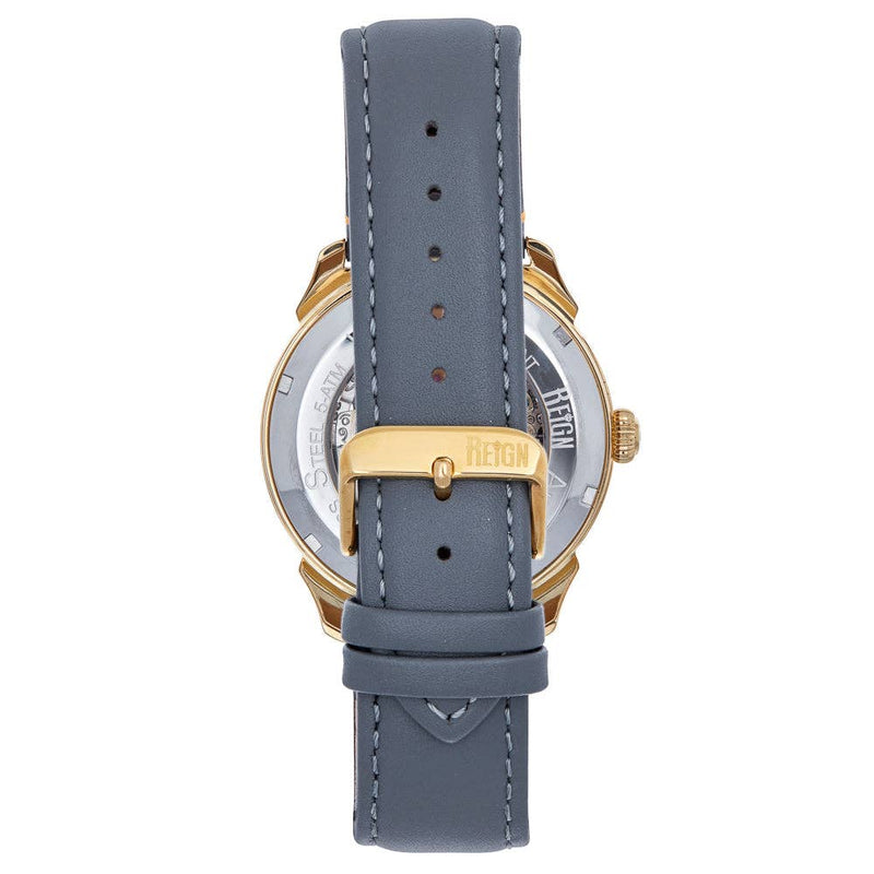 Reign Weston Automatic Leather - Band Skeleton Watch - Bundle Bus