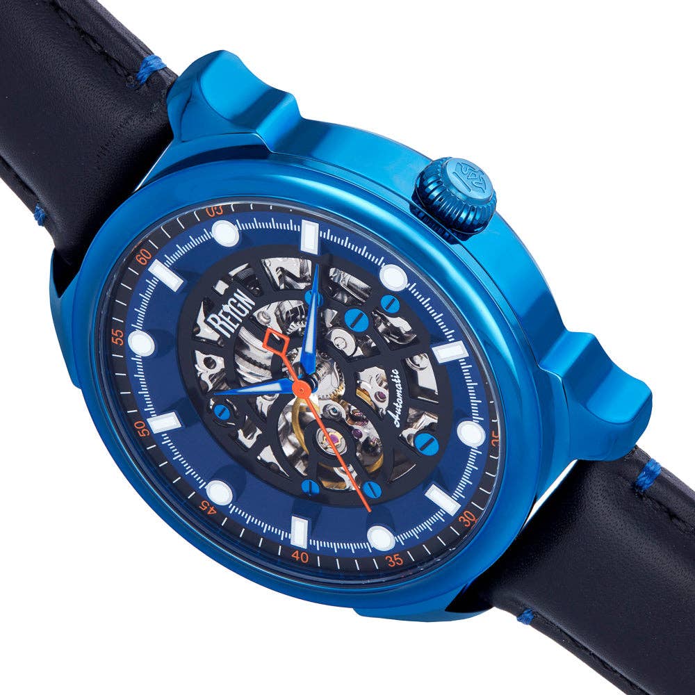 Reign Weston Automatic Leather - Band Skeleton Watch - Bundle Bus