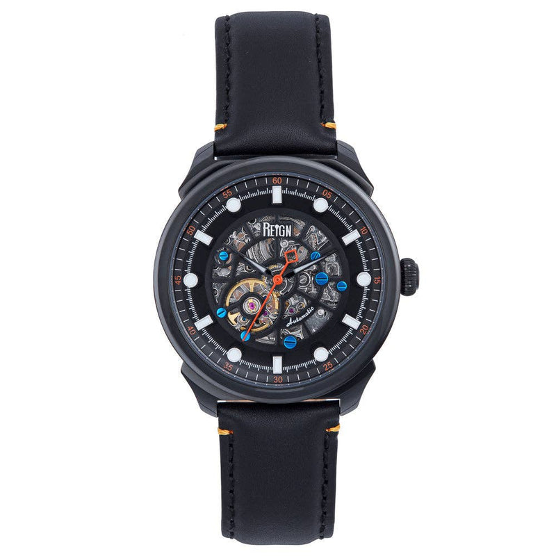 Reign Weston Automatic Leather - Band Skeleton Watch - Bundle Bus