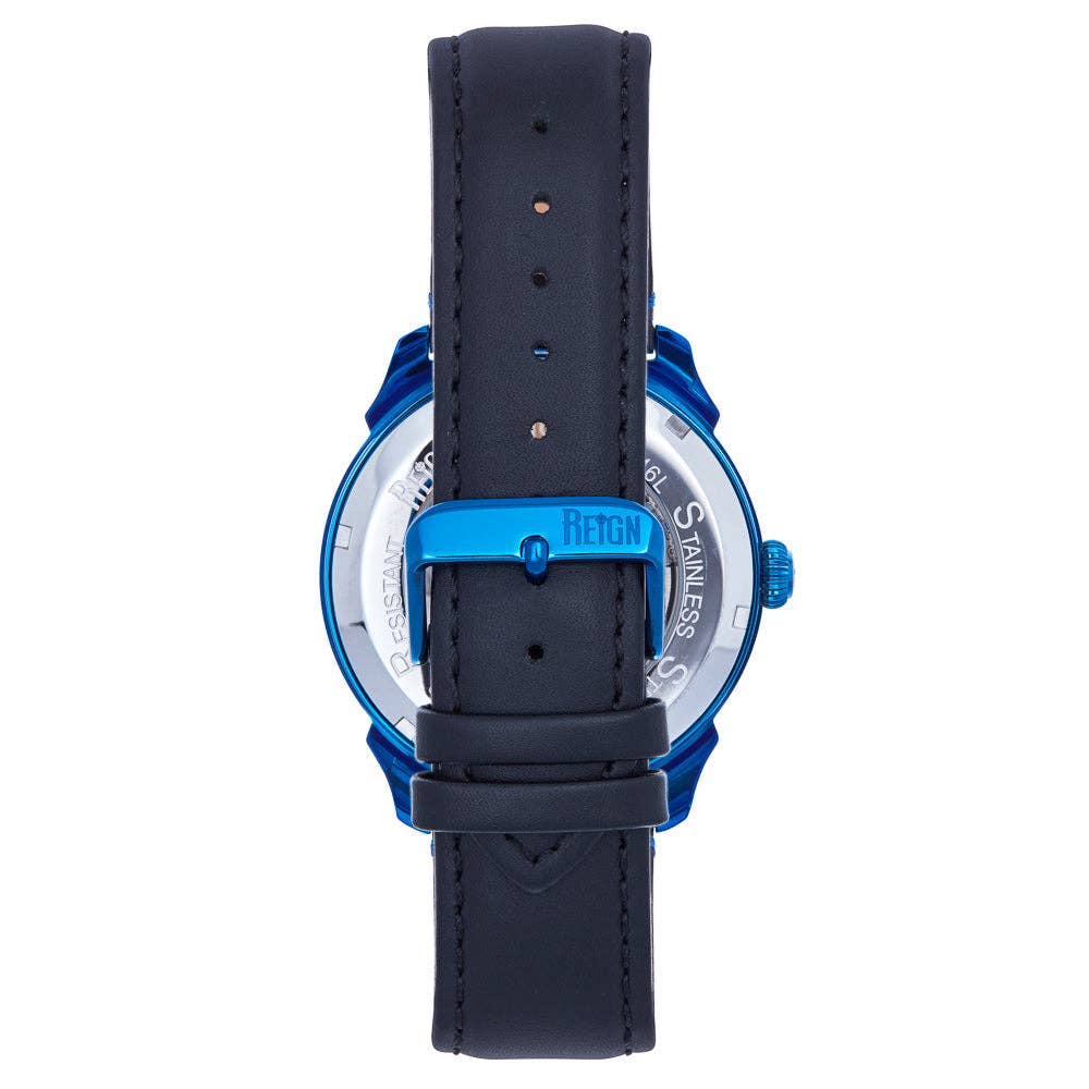 Reign Weston Automatic Leather - Band Skeleton Watch - Bundle Bus