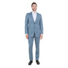 Smoke Blue Men's 2pc Sharkskin Suit Slim - Fit - Bundle Bus