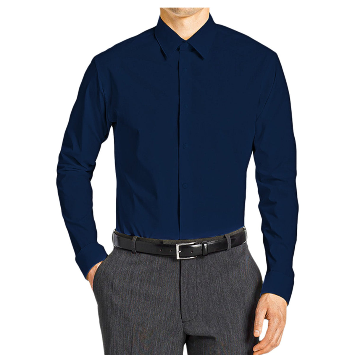 Solid Office Dress - shirt By Tazzio - Bundle Bus