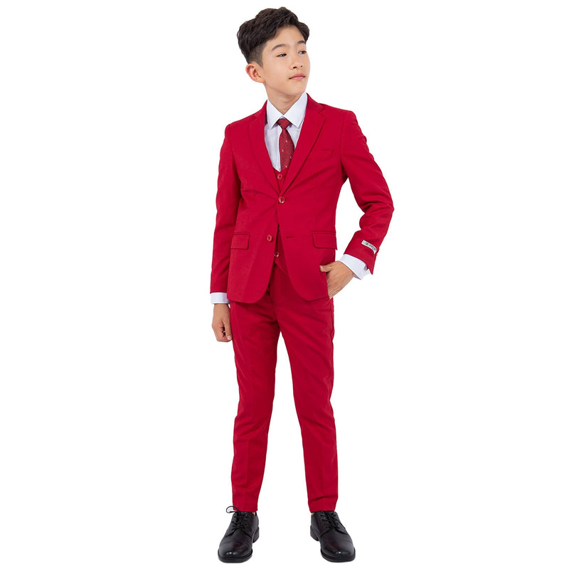 Stacy Adams Boy's 5pc Solid Suit - Bundle Bus