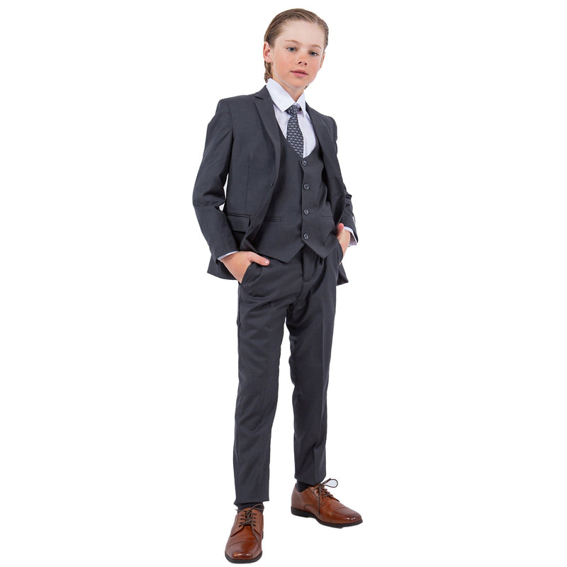 Stacy Adams Boy's 5pc Solid Suit - Bundle Bus