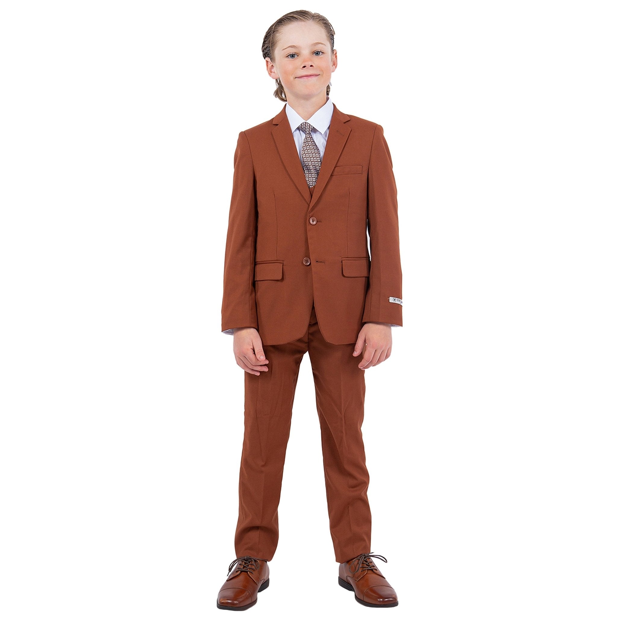 Stacy Adams Boy's 5pc Solid Suit - Bundle Bus