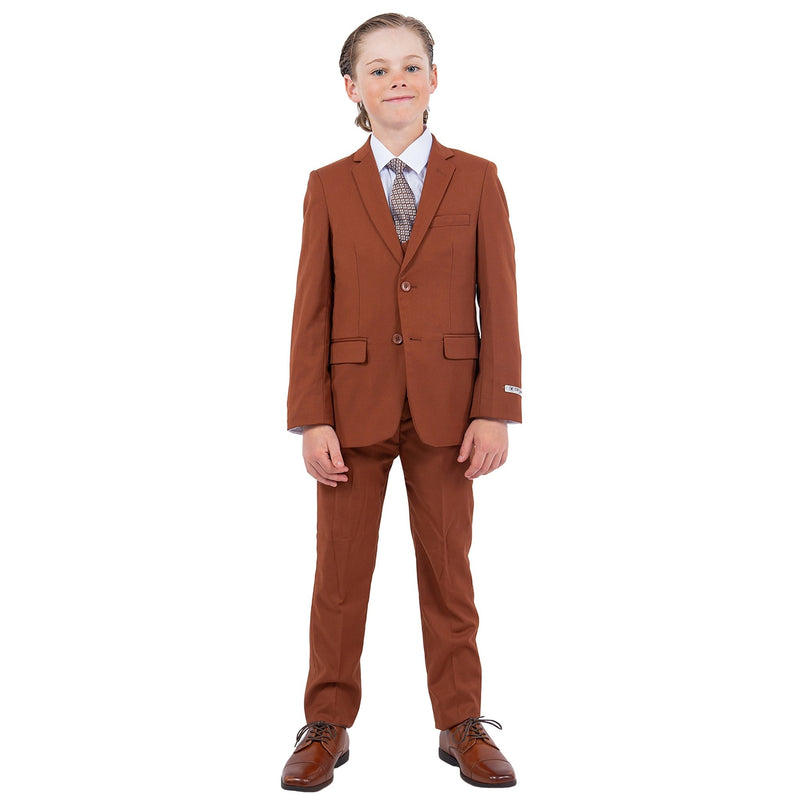 Stacy Adams Boy's 5pc Solid Suit - Bundle Bus