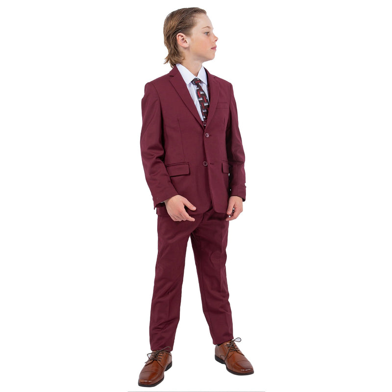 Stacy Adams Boy's 5pc Solid Suit - Bundle Bus