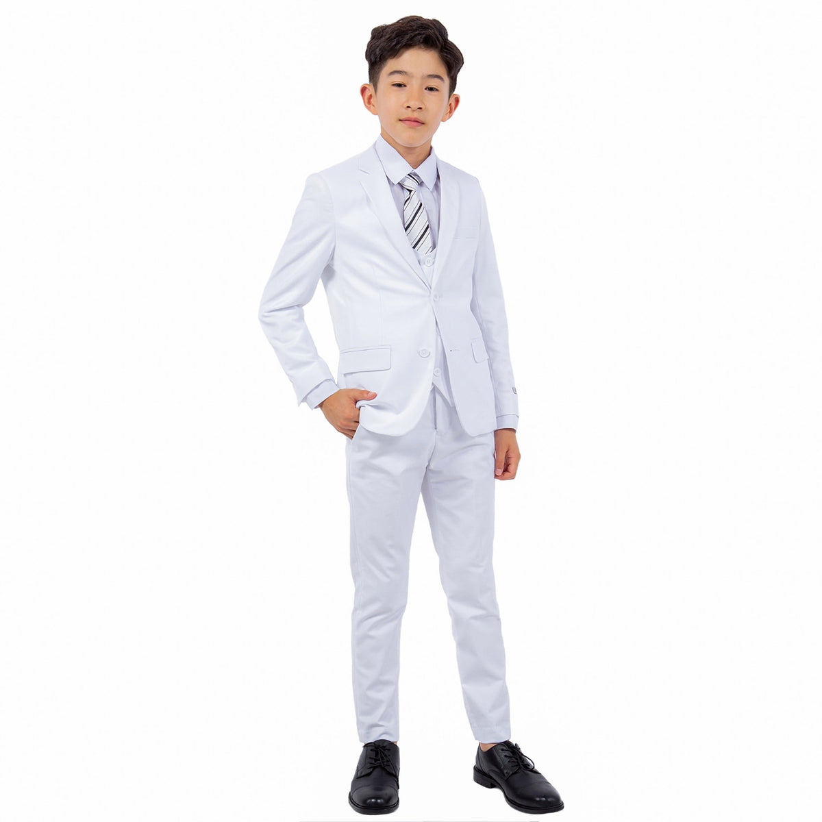 Stacy Adams Boy's 5pc Solid Suit - Bundle Bus