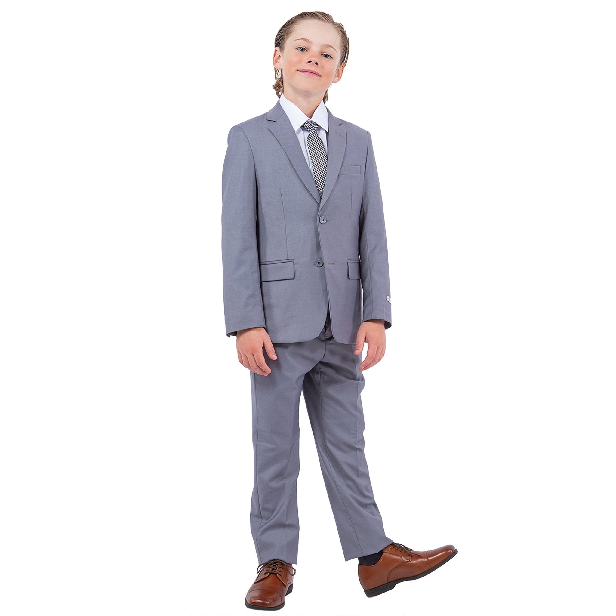 Stacy Adams Boy's 5pc Solid Suit - Bundle Bus