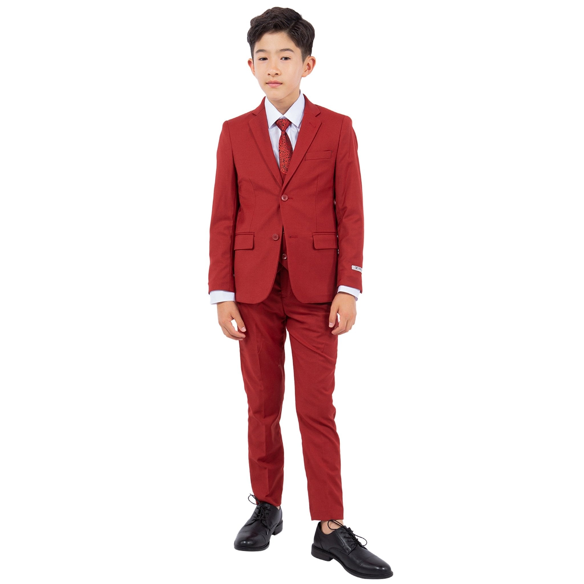 Stacy Adams Boy's 5pc Solid Suit - Bundle Bus