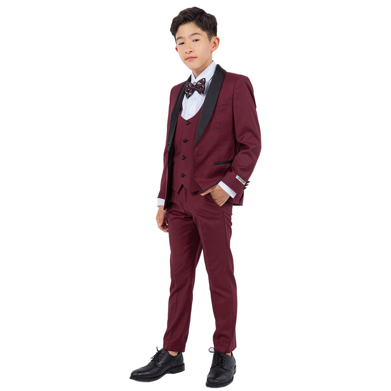 Stacy Adams Burgundy 5 pc Tuxedo - Bundle Bus