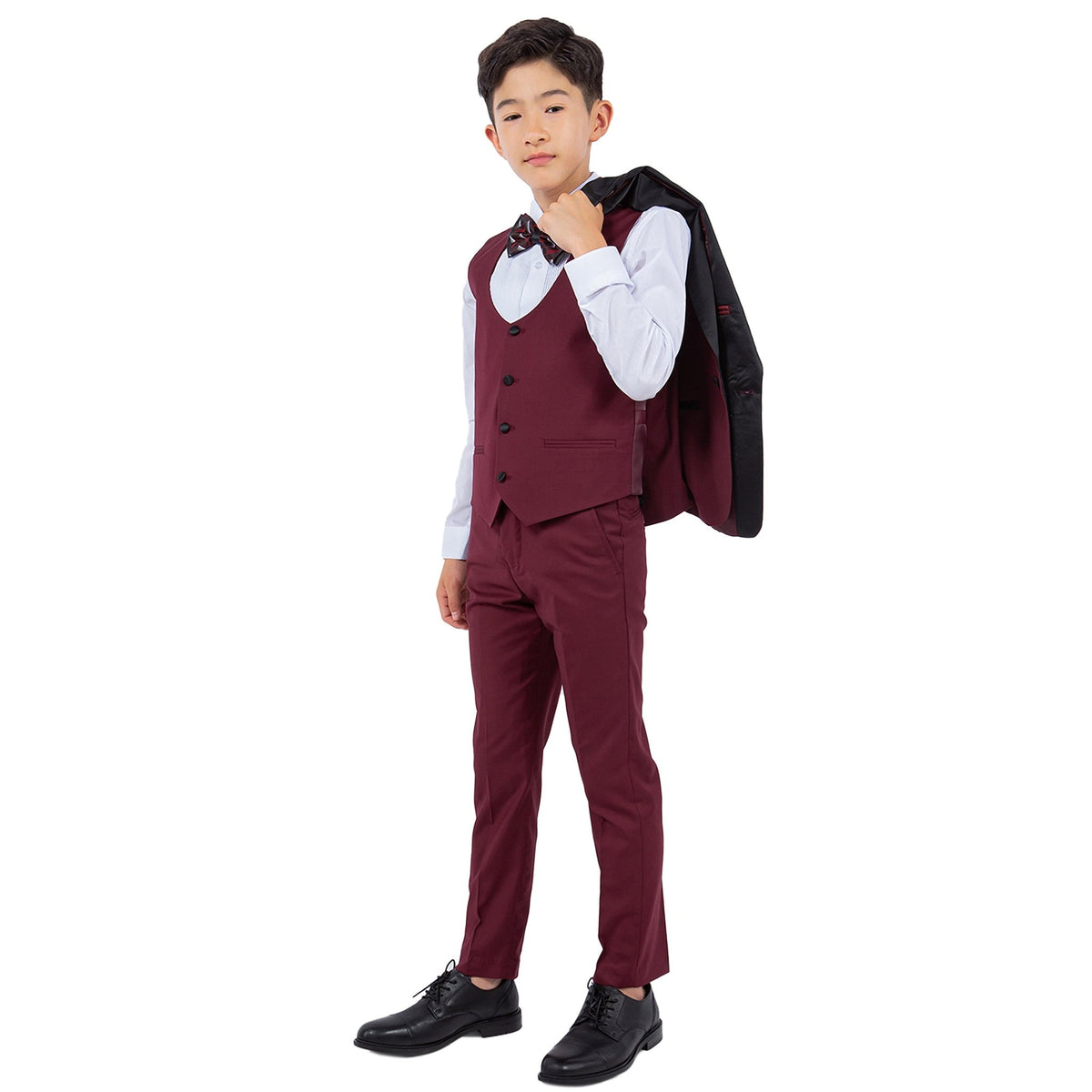 Stacy Adams Burgundy 5 pc Tuxedo - Bundle Bus