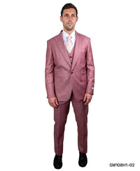 Stacy Adams Hybrid Fit Suit, Hope Salmon - Bundle Bus