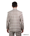 Stacy Adams Hybrid Fit Suit, Plaid Tan & Brown - Bundle Bus