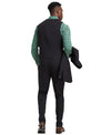 Stacy Adams Hybrid Fit U - Shaped Vested Suit, Black - Bundle Bus